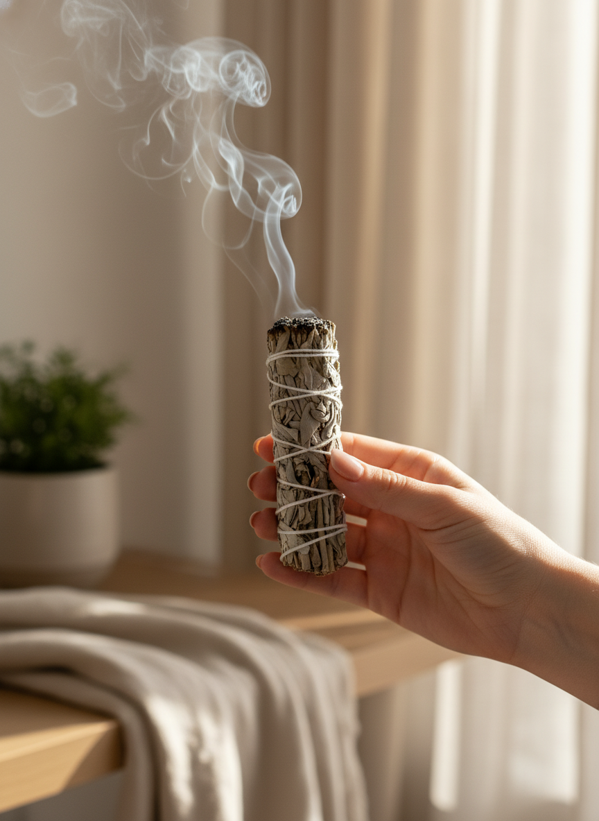 White Sage Smudge Stick 4 Inch | California White Sage Bundle | Energy Cleansing, Smudging, Spiritual Ritual, Home Blessing