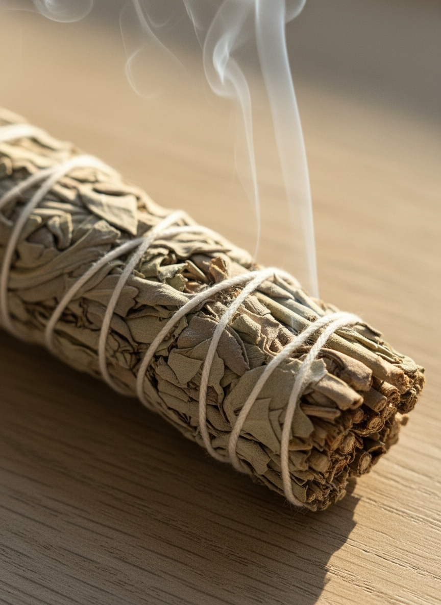 White Sage Smudge Stick 4 Inch | California White Sage Bundle | Energy Cleansing, Smudging, Spiritual Ritual, Home Blessing
