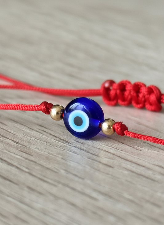 Evil Eye Bracelet for Protection | Red String Adjustable Bracelet | Good Luck and Protection Charm Jewelry