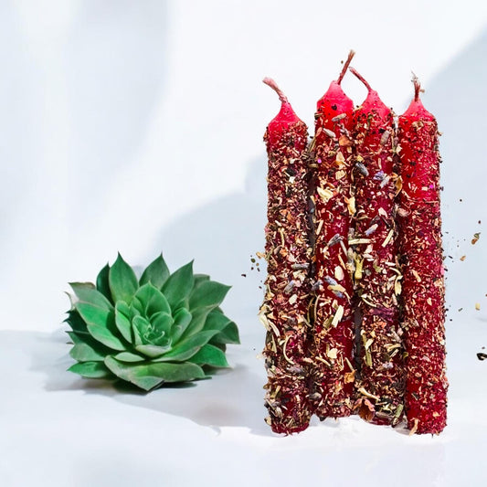 Red Altar Candles Set of 4 – Love, Obsession & Reconciliation Candles | Spiritual Supplies for Manifestation