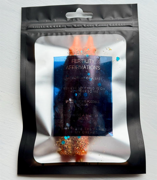 Fertility Altar Candles: Pregnancy Affirmation Set of 2