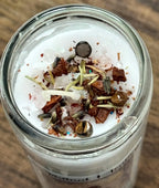 Spiritual Healing Intention Candle – White Energy Rebalancing Candle with Crystals, Dressed Ritual Candle for Cleansing, Meditation -Clarity
